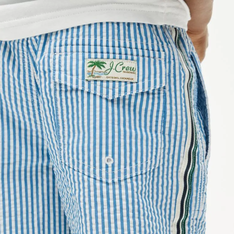 Boys' seersucker swim trunk