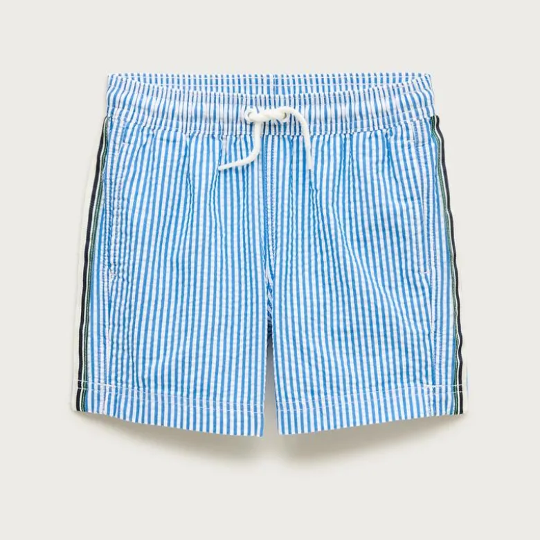 Boys' seersucker swim trunk