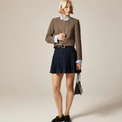 Bridgette lady jacket in houndstooth wool blend