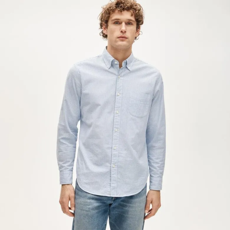Broken-in organic cotton oxford shirt