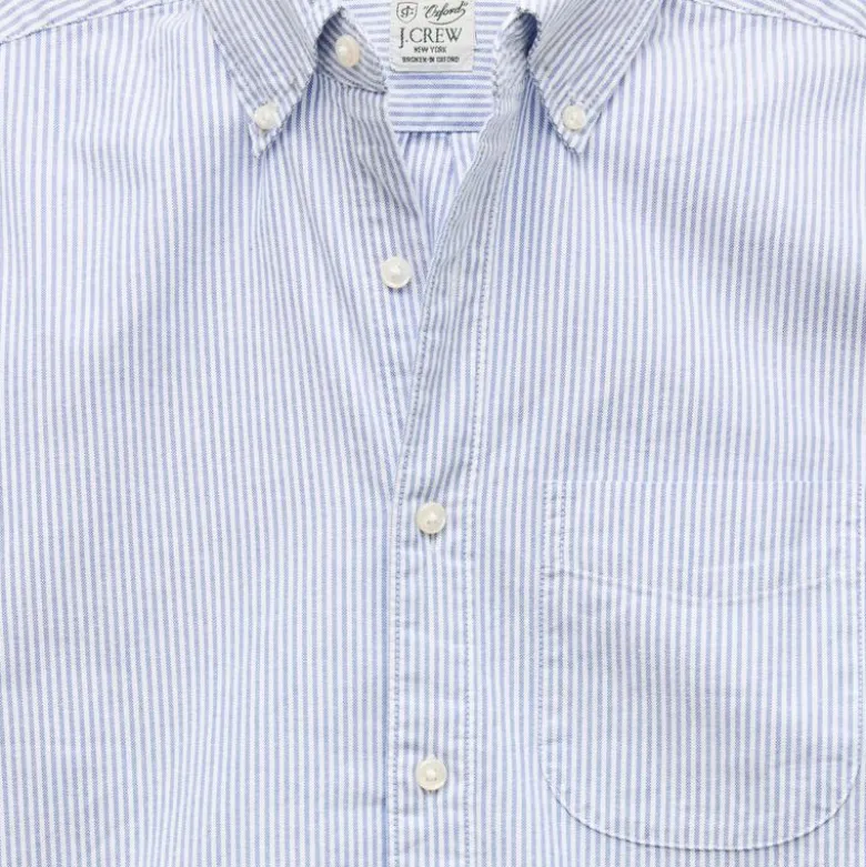 Broken-in organic cotton oxford shirt