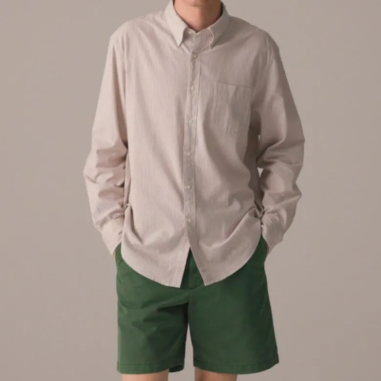 Broken-in organic cotton oxford shirt