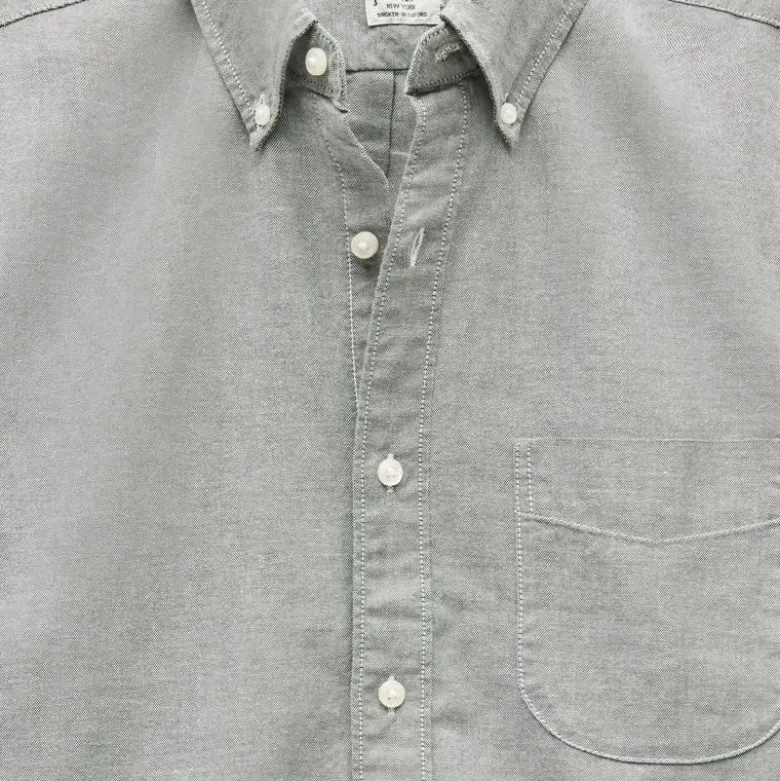 Broken-in organic cotton oxford shirt