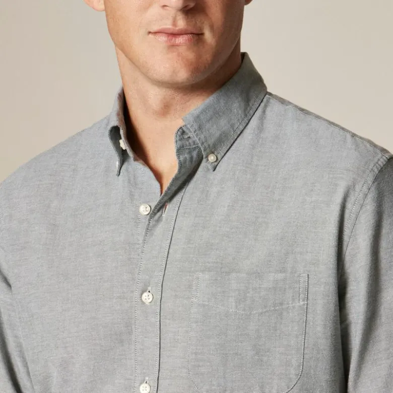 Broken-in organic cotton oxford shirt