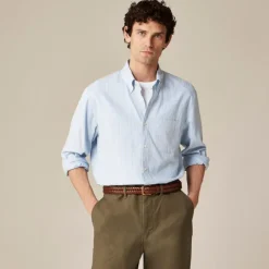 Broken-in organic cotton oxford shirt