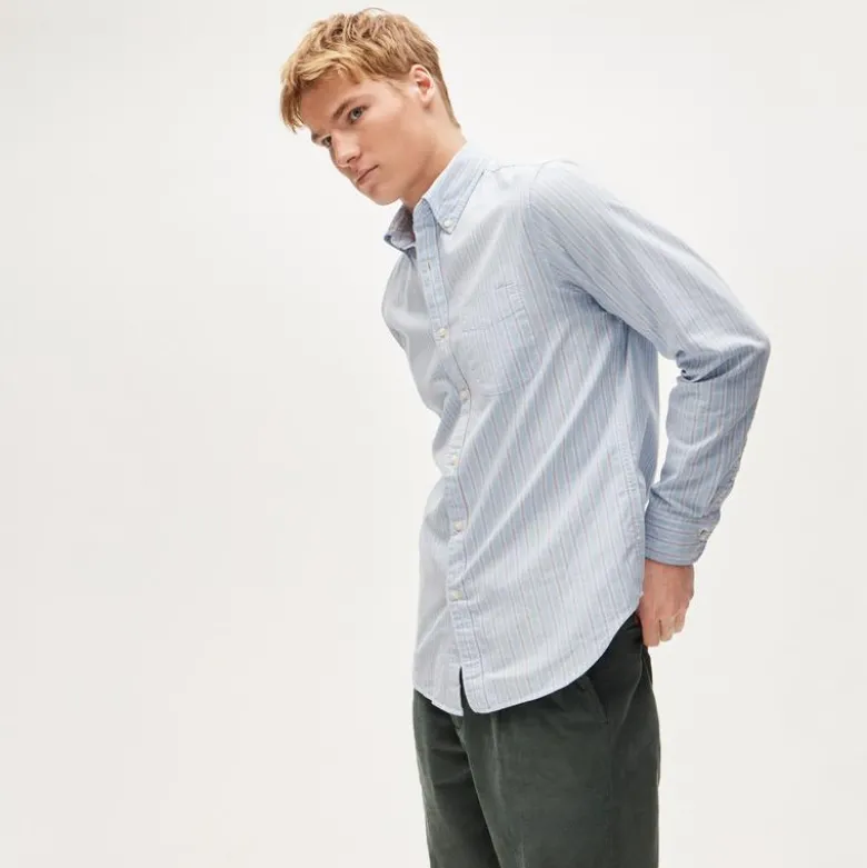 Broken-in organic cotton oxford shirt