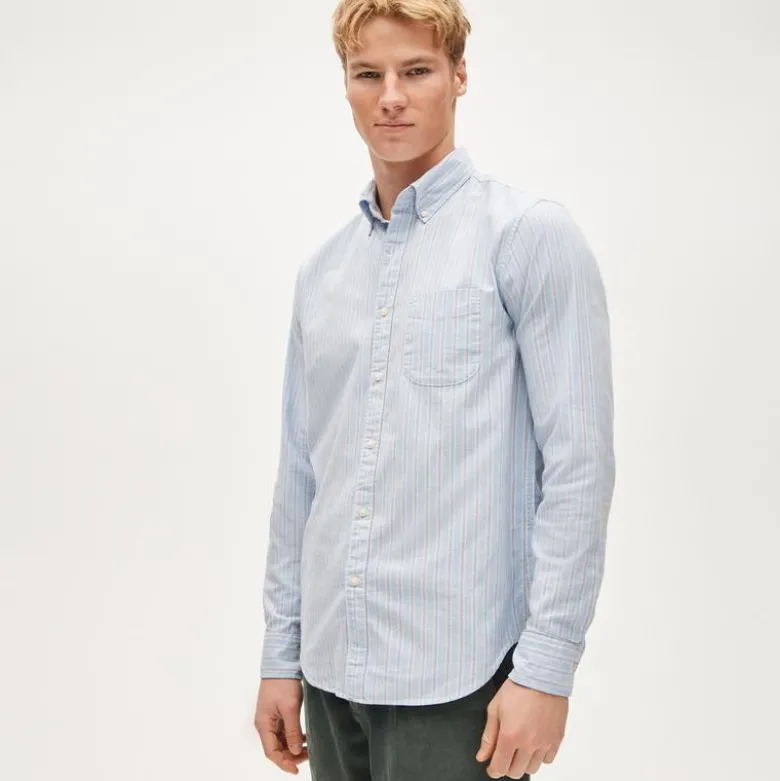 Broken-in organic cotton oxford shirt