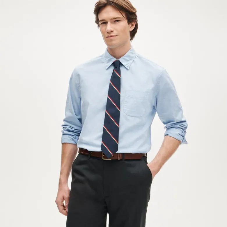 Broken-in organic cotton oxford shirt