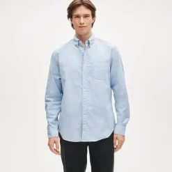 Broken-in organic cotton oxford shirt