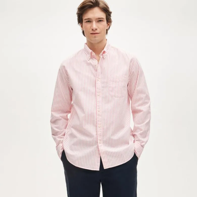 Broken-in organic cotton oxford shirt