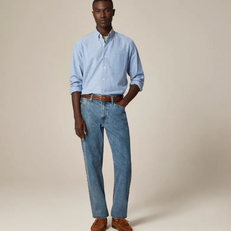 Broken-in organic cotton oxford shirt