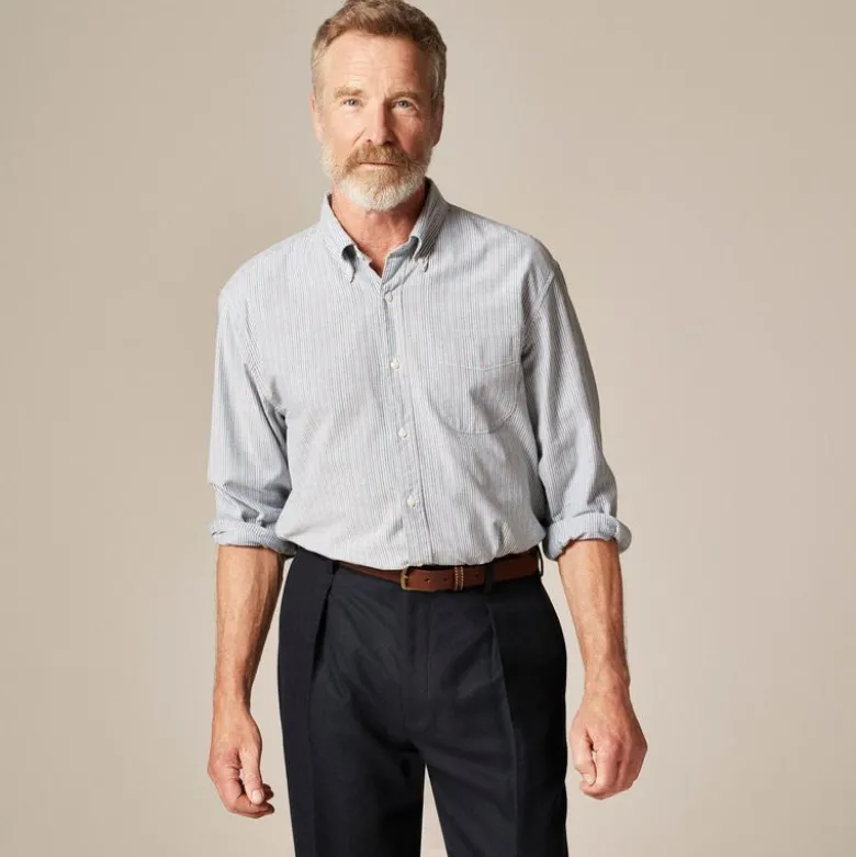 Broken-in organic cotton oxford shirt