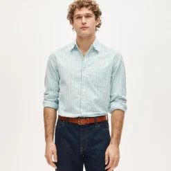 Broken-in organic cotton oxford shirt