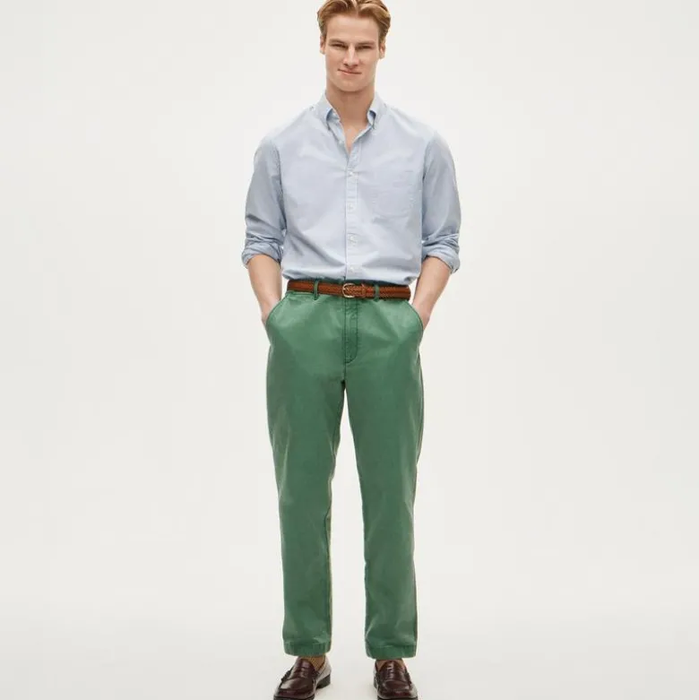 Broken-in Straight pigment-dyed chino pant