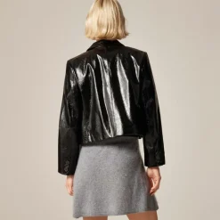 Brushed cashmere faux-wrap mini skirt