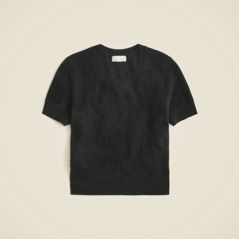 Brushed cashmere relaxed T-shirt