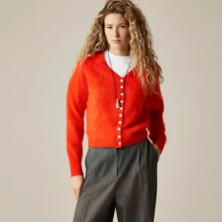 Brushed cashmere relaxed-fit reversible cardigan