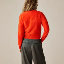 Brushed cashmere relaxed-fit reversible cardigan