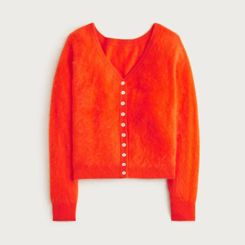 Brushed cashmere relaxed-fit reversible cardigan