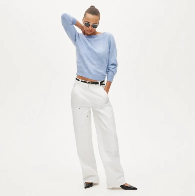 Brushed cashmere relaxed-fit reversible cardigan