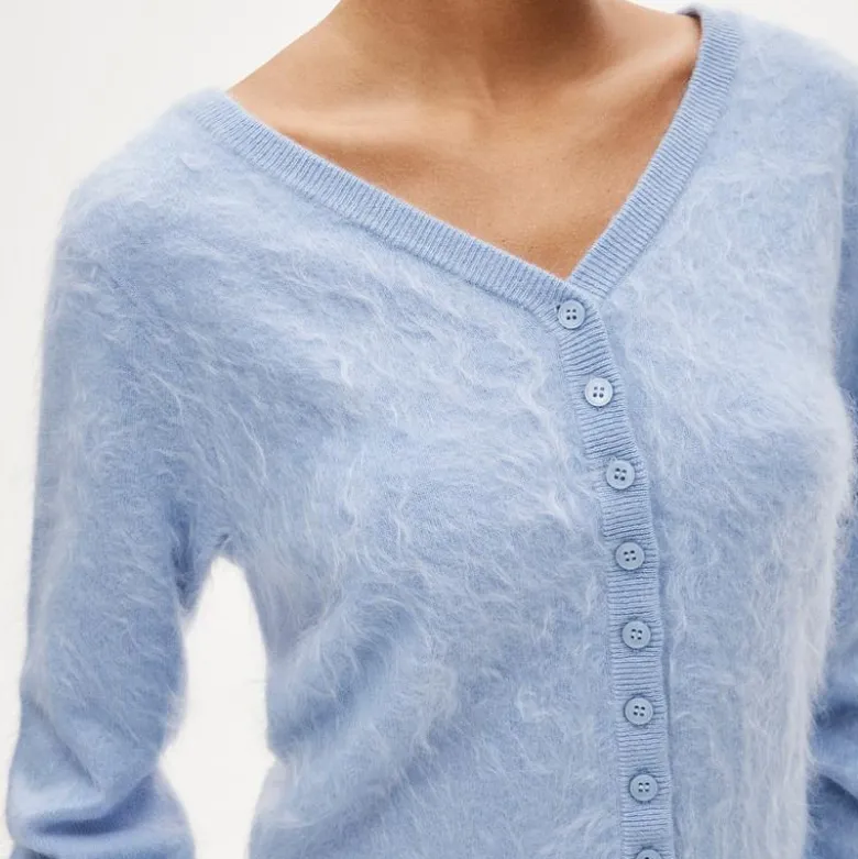 Brushed cashmere relaxed-fit reversible cardigan