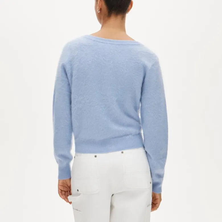 Brushed cashmere relaxed-fit reversible cardigan