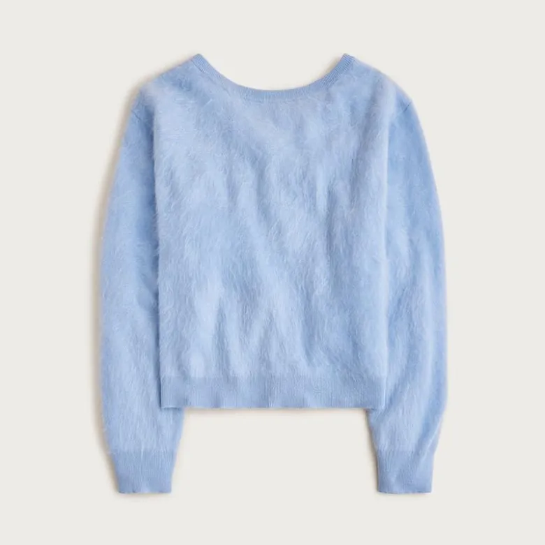 Brushed cashmere relaxed-fit reversible cardigan