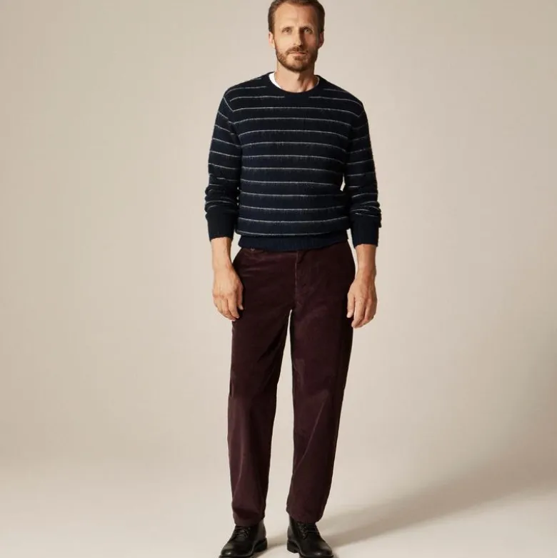 Brushed wool sweater in stripe