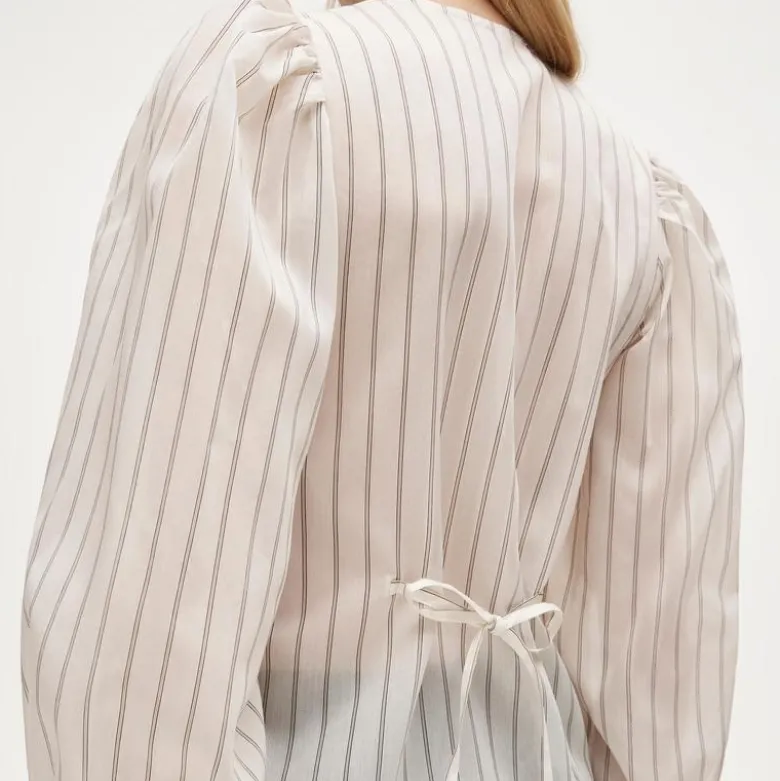 Button-up top in stripe