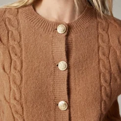 Cable-knit cardigan