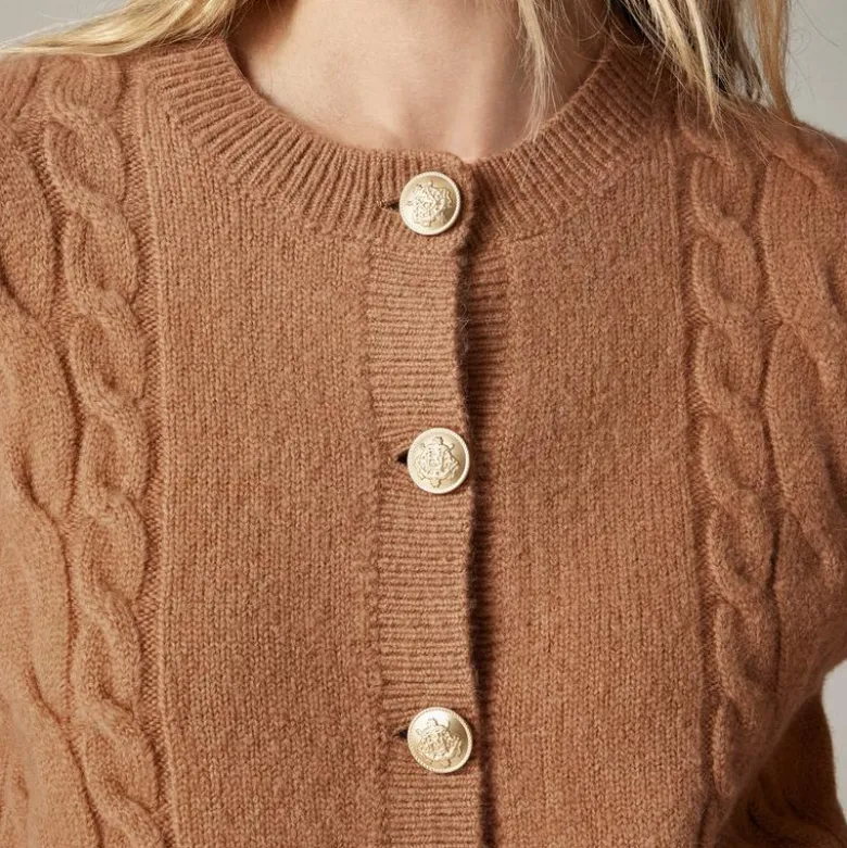 Cable-knit cardigan