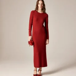 Cable-knit sweater-dress in merino wool