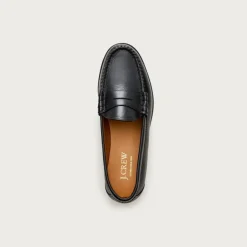 Camden tumbled leather loafers with leather soles