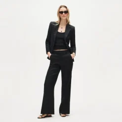 Carolina flare pant in stretch linen blend