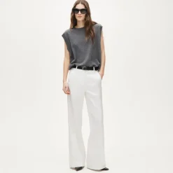 Carolina flare pant in stretch linen blend