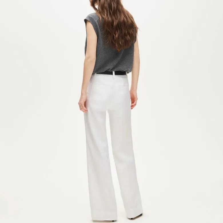 Carolina flare pant in stretch linen blend