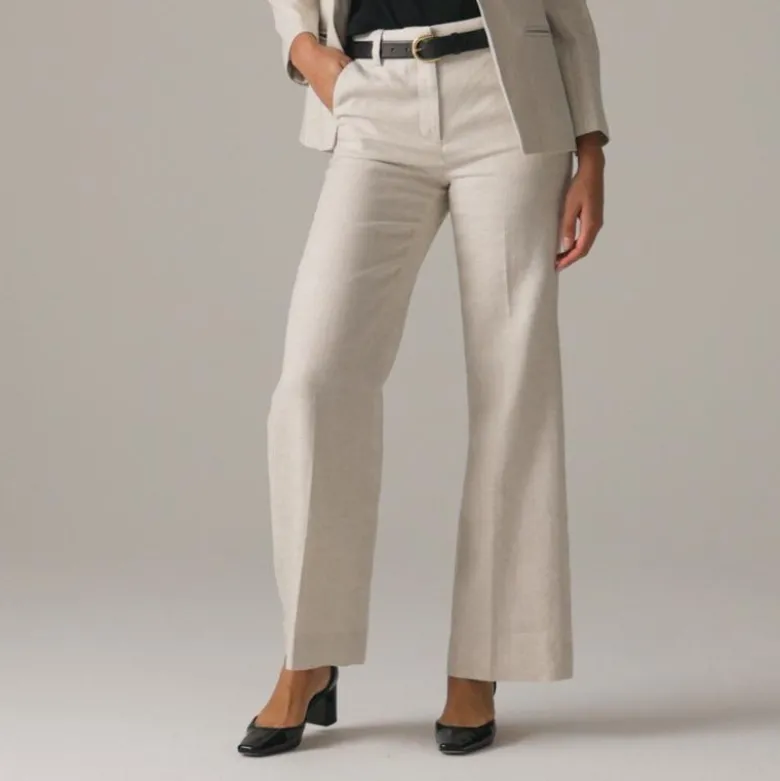 Carolina flare pant in stretch linen blend