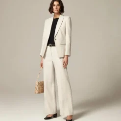 Carolina flare pant in stretch linen blend