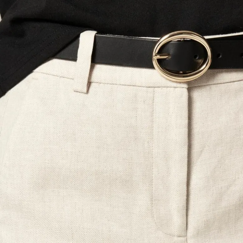 Carolina flare pant in stretch linen blend