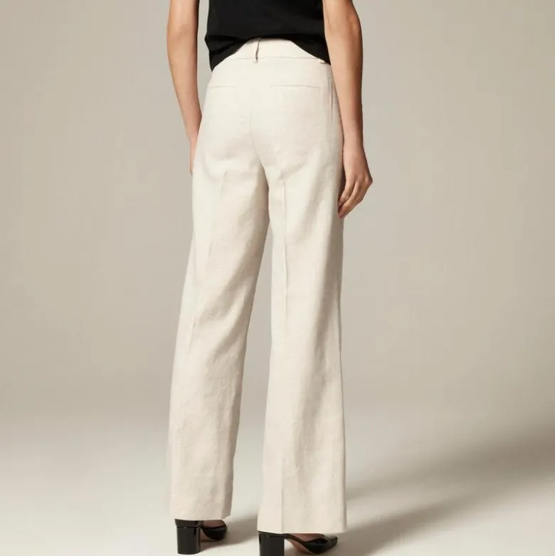 Carolina flare pant in stretch linen blend