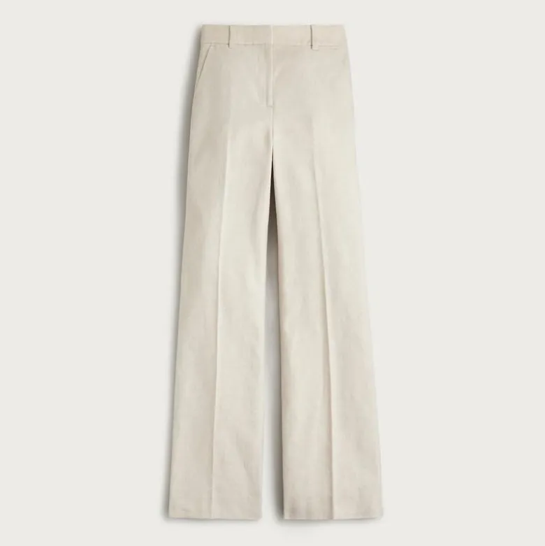 Carolina flare pant in stretch linen blend