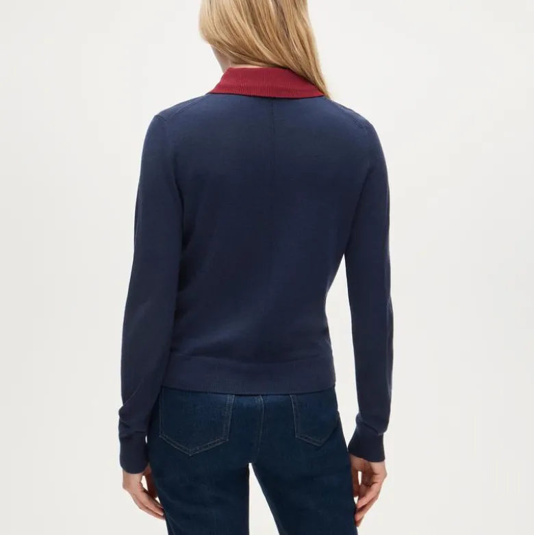 Carolyn collared sweater in merino wool