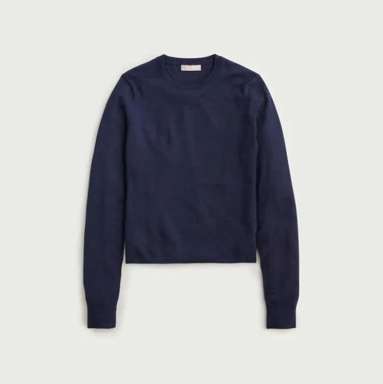 Carolyn fitted crewneck sweater in merino wool