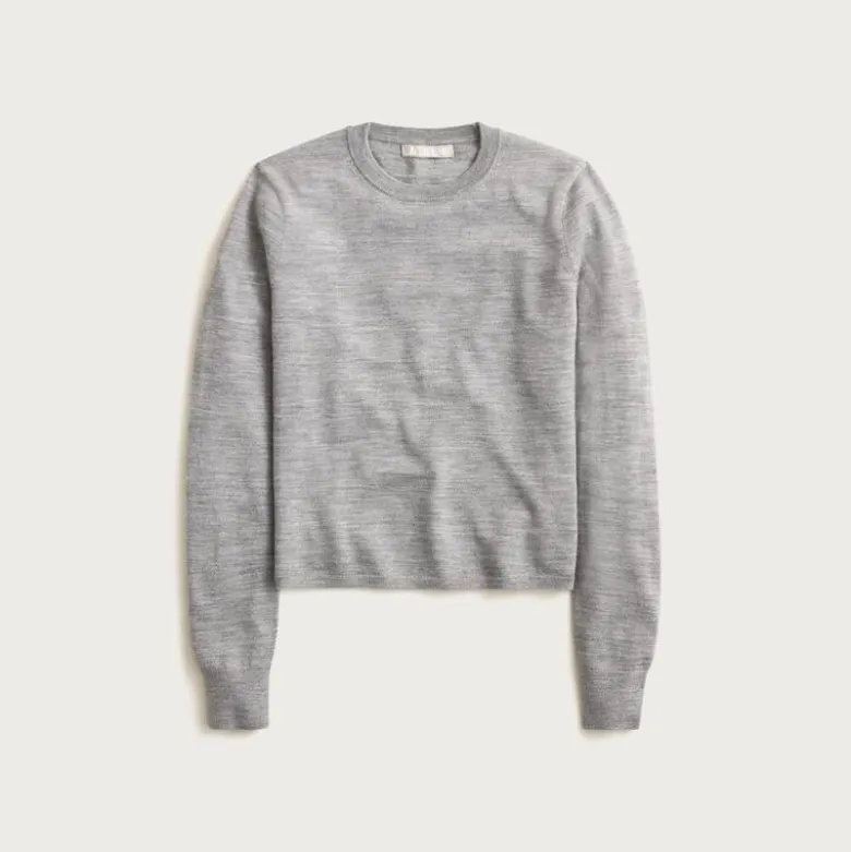 Carolyn fitted crewneck sweater in merino wool