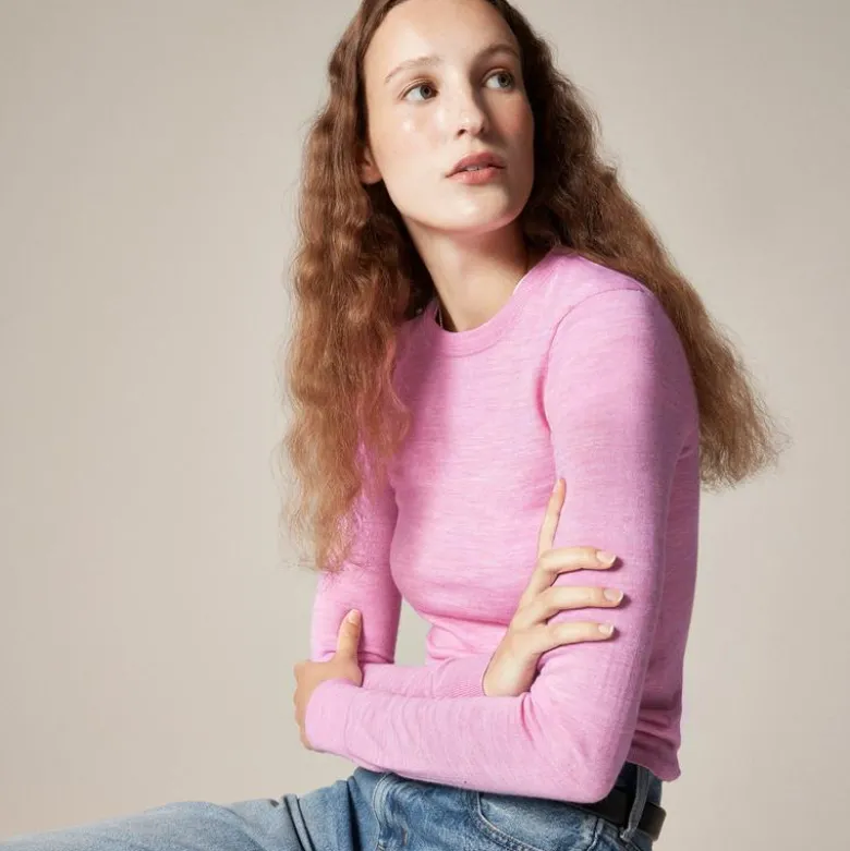 Carolyn fitted crewneck sweater in merino wool