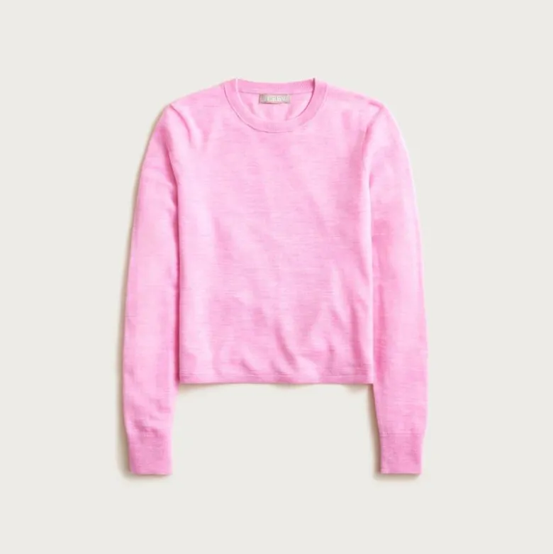 Carolyn fitted crewneck sweater in merino wool