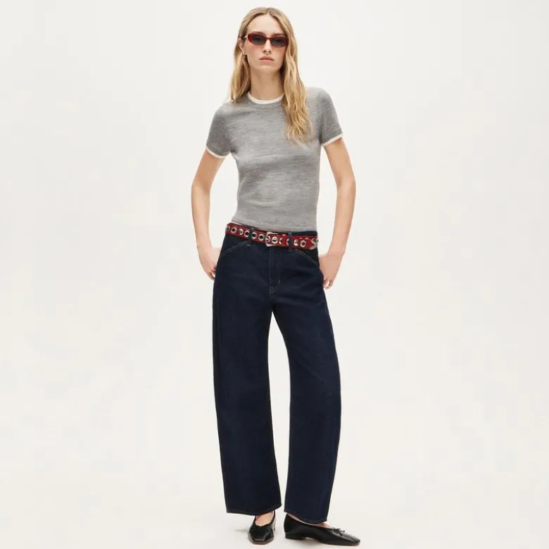 Carolyn layered sweater-tee in merino wool