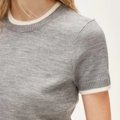 Carolyn layered sweater-tee in merino wool