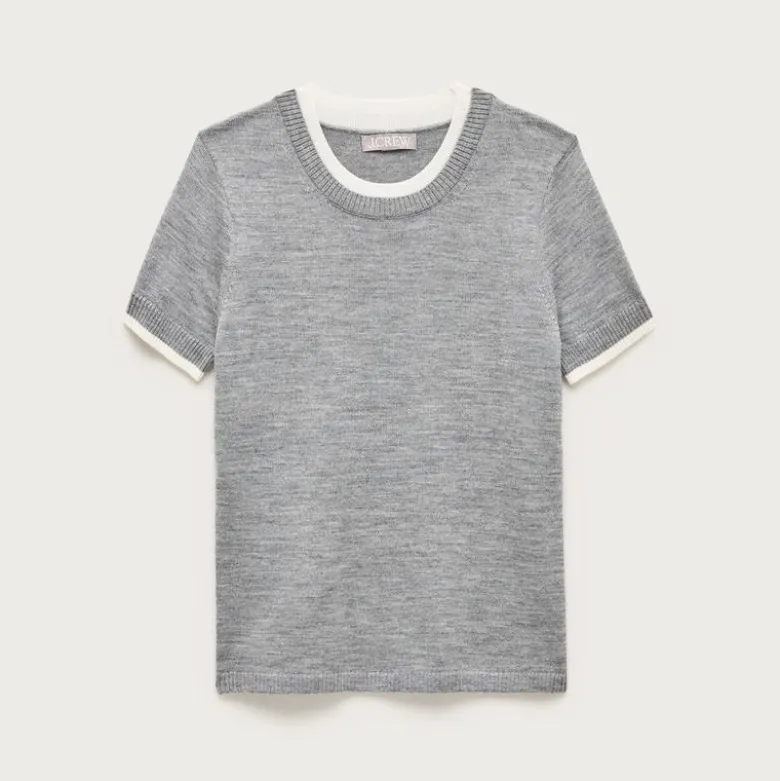 Carolyn layered sweater-tee in merino wool