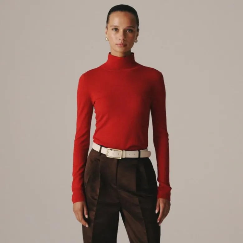 Carolyn turtleneck sweater in merino wool